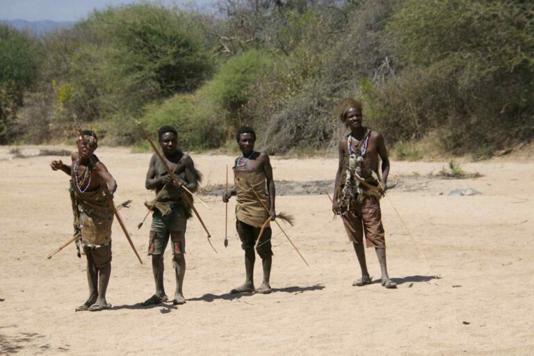 the hadzabe tribe with arrows